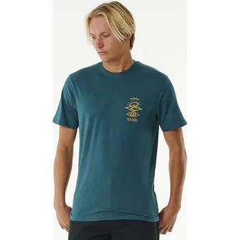 Pánské tričko Tričko Rip Curl SEARCH ICON TEE Blue Green velikost XXL