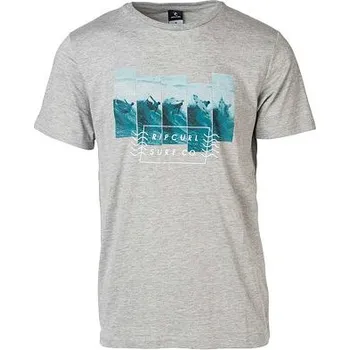 Pánské tričko Tričko Rip Curl BROKEN SUMMER TEE Cement Marle velikost XXL