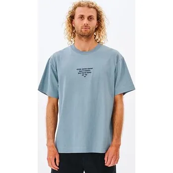 Tričko Rip Curl QUALITY SURF PRODUCTS EMB TEE Mineral Blue velikost M