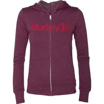Pánská mikina Mikina Hurley ONE & ONLY ZIP Heather Deep Garnet velikost M