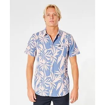 Pánská košile Košile Rip Curl BARREL KILLA S/S SHIRT Blue Gum velikost L