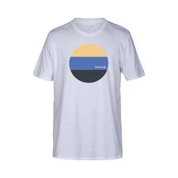 Pánské tričko Tričko Hurley CIRCULAR BLOCK White W velikost S