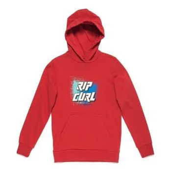 Chlapecká mikina Mikina Rip Curl SLANT LOGO HOODED FLEECE Pompeian Red velikost 10