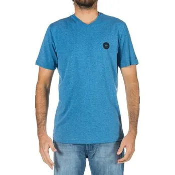 Pánské tričko Tričko Rip Curl ZINC V-NECK S/S TEE Classic Blue Ma velikost M