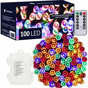 Vrták Vánoční osvětlení na stromeček Springos venkovní 10,5 m 51 - 100 světýlek