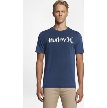 Pánské oblečení Tričko Hurley ONE & ONLY ACID WASH Obsidian velikost L