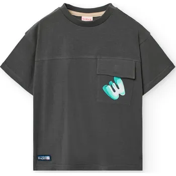 Chlapecké tričko Tričko s krátkým rukávem, tmavě šedé, kluk. Boboli Velikosti: 152