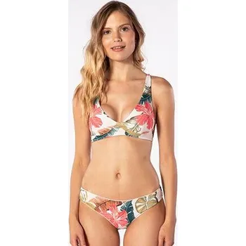 Dámské plavky Plavky Rip Curl TROPIC COAST PLUNGE TOP Hot Coral velikost XS