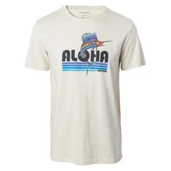 Pánské tričko Tričko Rip Curl CALIFORNIA TEE Bone Marle velikost XXL