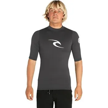 Pánské tričko Lykra Rip Curl CORPO S/SL UV TEE Dark Grey velikost S
