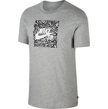 Pánská móda Tričko Nike SB TRIANGLE Dk Grey Heather/Summit White velikost M