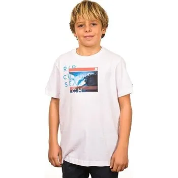 Pánská móda Tričko Rip Curl OWENS ACTION SS TEE Optical White velikost 12
