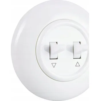 vypínač Žaluziový vypínač Klasik, pod omítku Alkri Light bílý H1-R1210