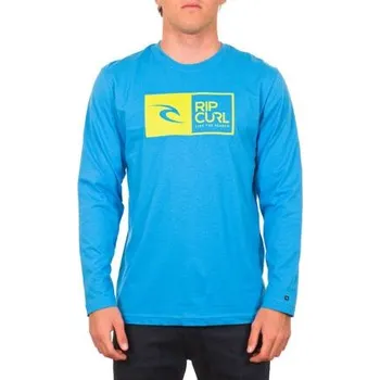 Pánská móda Tričko Rip Curl RIPAWATU L/S TEE Blue Malibu velikost L
