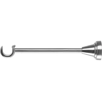 Příslušenství pro garnýž Klasický držák 19 mm ocelový efekt