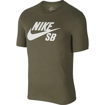 Pánská móda Tričko Nike SB DRI-FIT Medium Olive/White velikost M