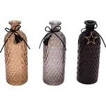 Váza/Lahev s hvězdou Honey, pr.6/x16cm, balení obsahuje 3 kusy!|Ego Dekor
