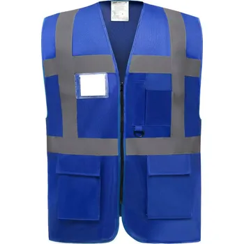 pracovní vesta Yoko Vesta HVW801 Hi-Vis, multifunkční, výstražná COT79W80145004-royal blue XL Modrá královská