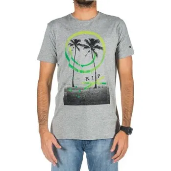 Pánské tričko Tričko Rip Curl PALM SMILE S/S TEE Beton Marle velikost L