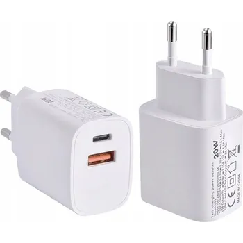 RYCHLÁ SÍŤOVÁ NABÍJEČKA USB QC 3.0 USB-C PD 20W PRO TELEFON UNIVERZÁLNÍ
