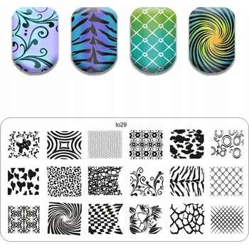 Přípravek na nehty Šablona / Destička na nehty pro zdobení nehtů