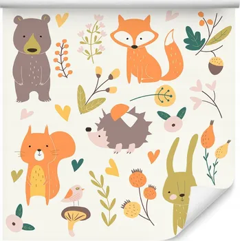 Tapeta Tapeta pro děti - Lesní zvířátka /428209009