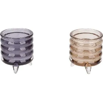 Svícen Svícen kulatý, béžová/šedá, pr. 7cm, balení obsahuje 2 kusy! (DOPRODEJ)|Ego Dekor