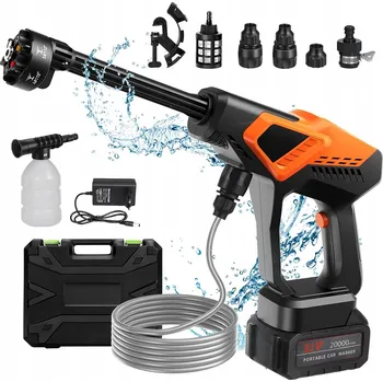 Vysokotlaký čistič 6 v 1 AKUMULÁTOROVÁ TLAKOVÁ MYČKA BEZ KABELU 150 Bar + 20000 mAh BATERIE