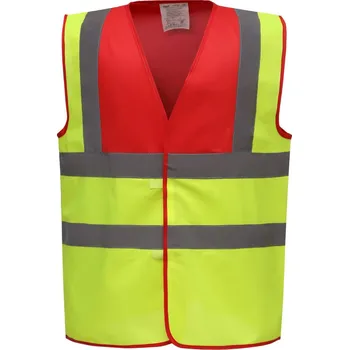 pracovní vesta Yoko Vesta HVW100 Hi-Vis, výstražná COT79W100zx713-red/hi vis 3XL Červená/žlutá hi vis