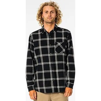 Pánská košile Košile Rip Curl CHECKED OUT L/S FLANNEL Black velikost M