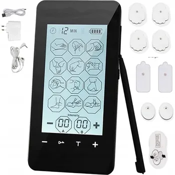 Masážní přístroj Elektrostimulátor TENS EMS PROTI BOLESTI SVALŮ + 8 ELEKTROD