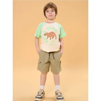 Dětská móda Sinsay - Látkové šortky - zelená - 963CU-81J - 963CU-81J-134