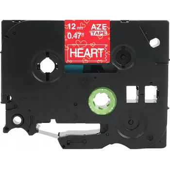 Pásek do tiskárny Páska Specmark TZe-MPVC35 12 mm x 4 m bílo-červená