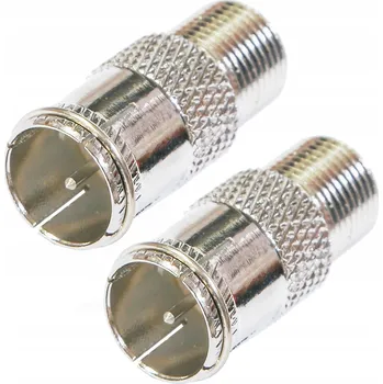 Anténní redukce 2x redukce / adaptér F konektor - anténní satelitní zástrčka