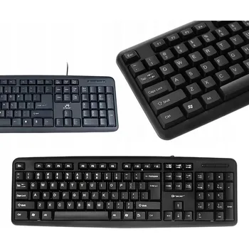 Klávesnice MEMBRÁNOVÁ KLÁVESNICE PRO HRÁČE K POČÍTAČI USB TRACER ČERNÁ KLASICKÁ