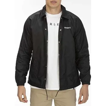 Pánská casual bunda Bunda Hurley COACHES JACKET Black velikost M