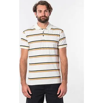 Pánské oblečení Tričko Rip Curl LA MARINIERE POLO Off White velikost L