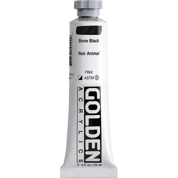 Vodová barva Akrylová barva Golden Heavy Body - 1010 Bone Black Objem: 59 ml