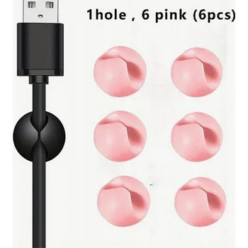 Příslušenství pro čtečku elektronické knihy Organizér na kabely a vodiče, kuličky, 6 ks, růžová barva