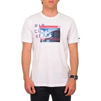 Pánská móda Tričko Rip Curl OWEN AGGRO S/S TEE Optical White velikost M