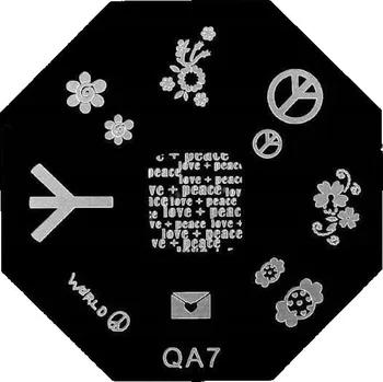 Šablona destička na nehty se vzory pro stamping QA9