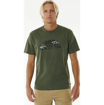 Pánská móda Tričko Rip Curl SEARCH TRIP TEE Dark Olive velikost L