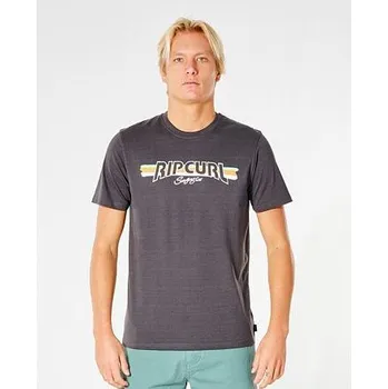 Pánské tričko Tričko Rip Curl SURF REVIVAL YEH MUMMA TEE Washed Black velikost M