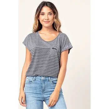 Pánské tričko Tričko Rip Curl HIGHT TIDE TEE Black Marled velikost M