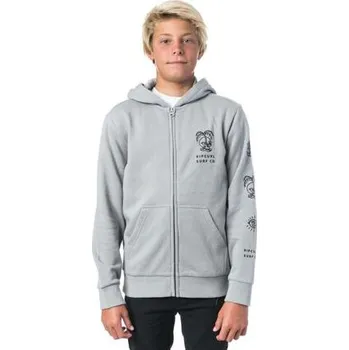 Dámské oblečení Mikina Rip Curl SURF CO SKULL HZ FLEECE Grey Marle velikost 14