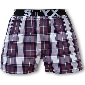 Boxerky Spodní prádlo Styx SPORT Šedá/Bílá velikost XXL