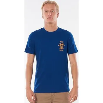 Pánská móda Tričko Rip Curl SEARCH LOGO TEE Royal Blue velikost L
