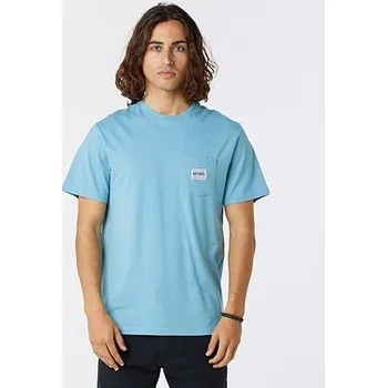 Pánské tričko Tričko Rip Curl HORIZON BADGE S/S TEE Dusty Blue velikost L