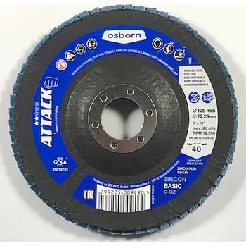 Brusný kotouč Lamelový brusný kotouč 125 mm, zrnitost 40 OSBORN