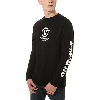 Pánské oblečení Mikina Vans DISTORTED PERFORMANCE CREW Black velikost M